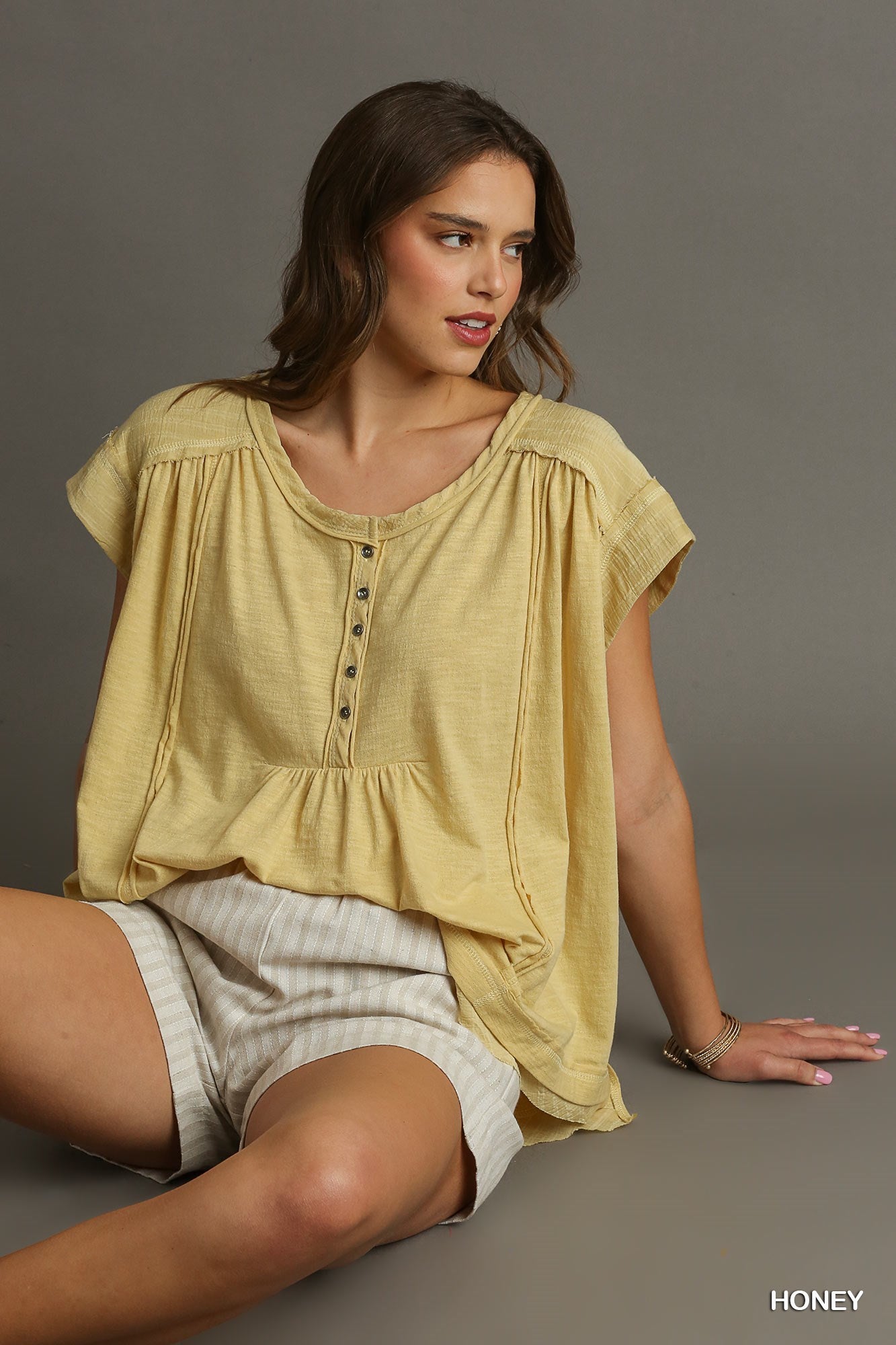 Oversize Slub Knit Top in two Colors