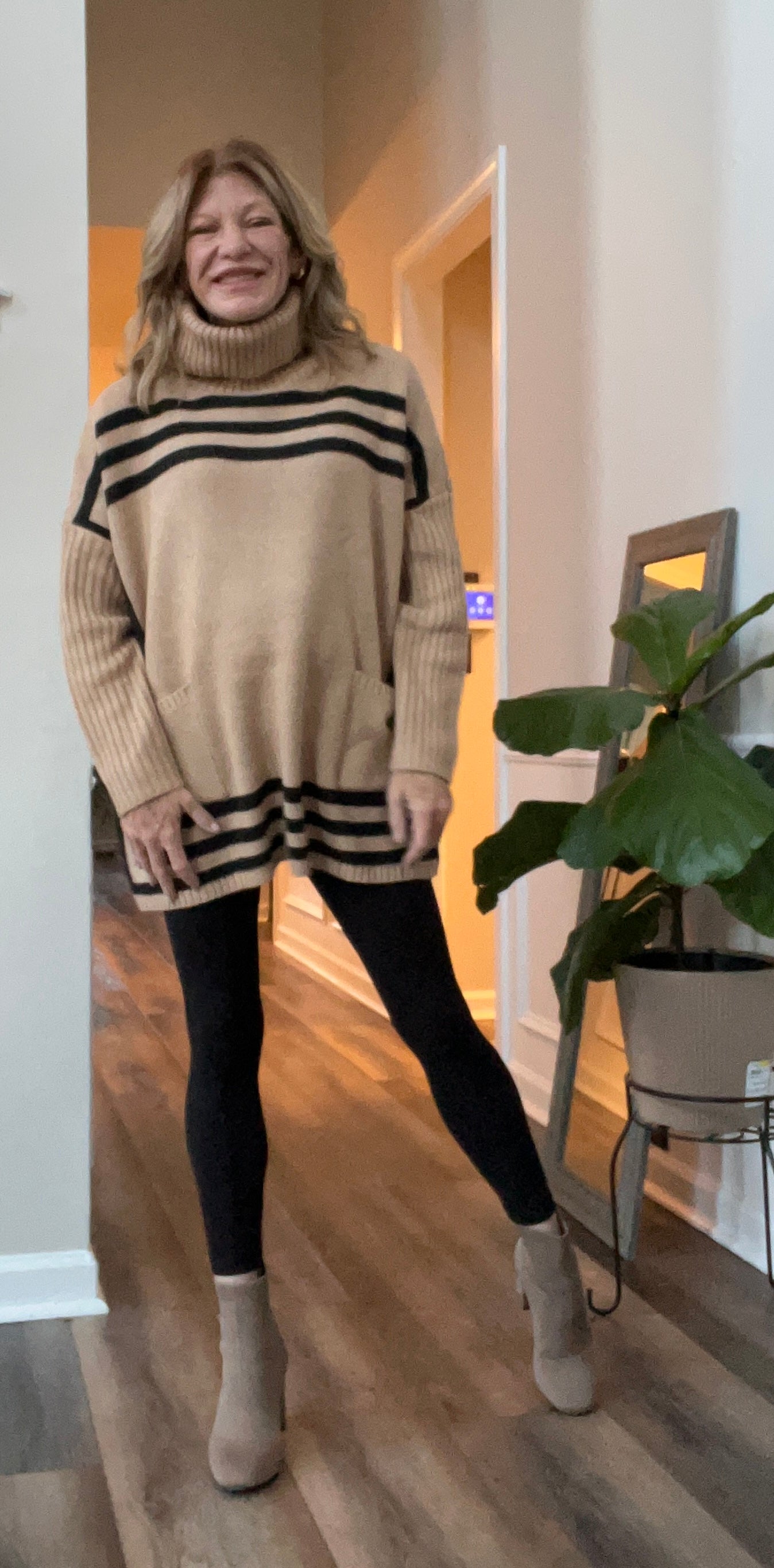 Turtleneck Geometric sweater