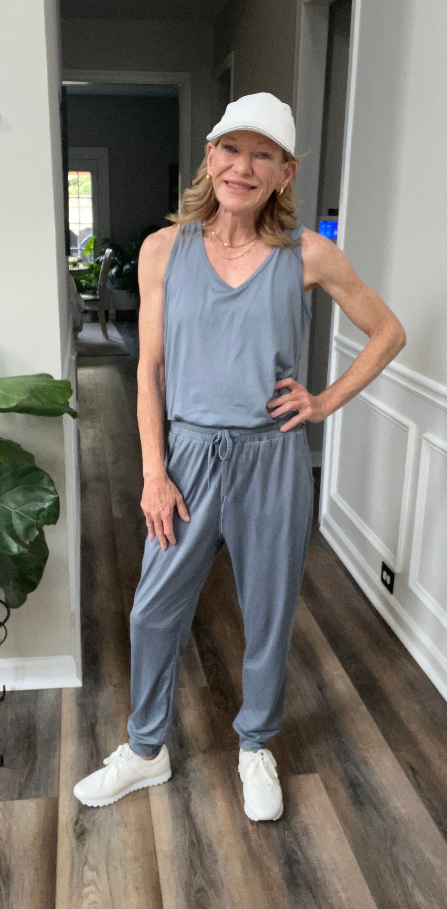 V-neck Jogger Style Jumpsuit