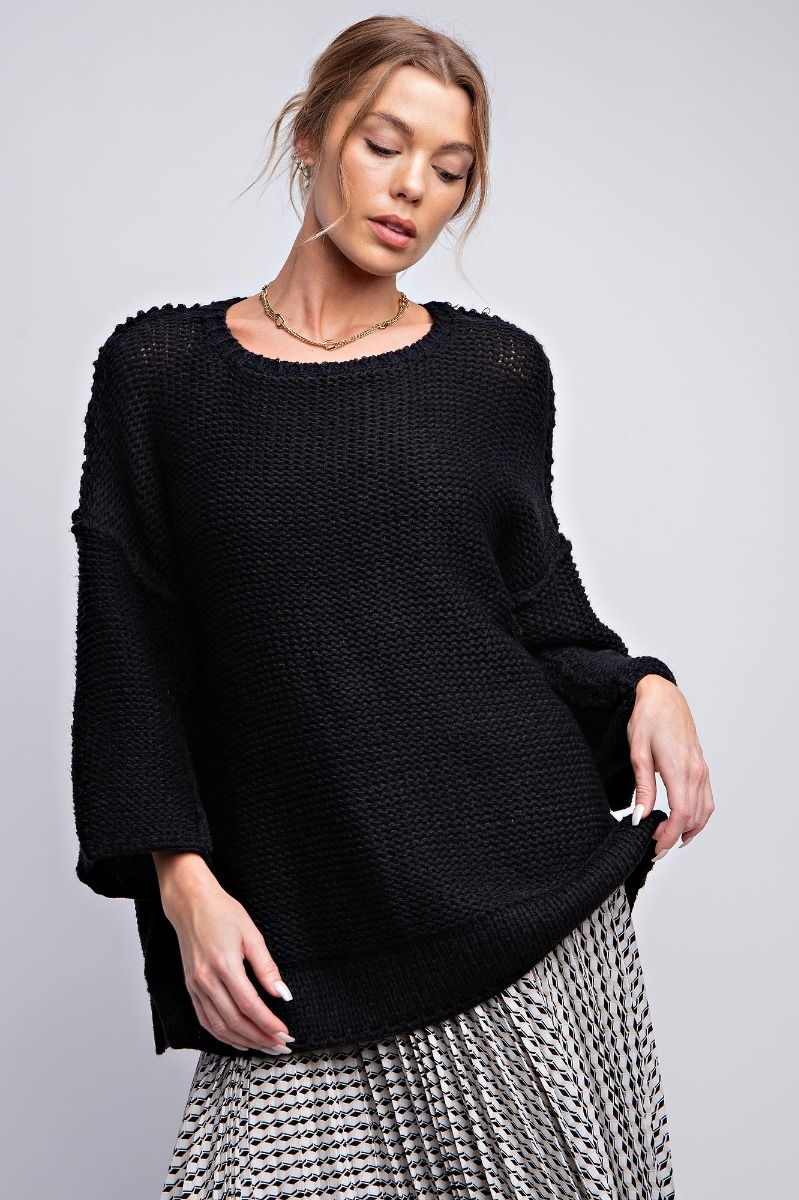 Boxy Dolman top in Black