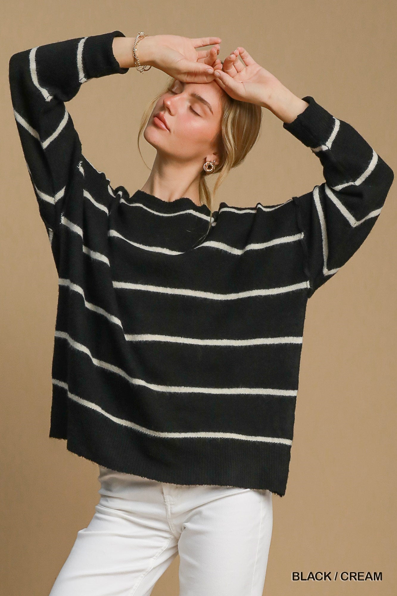 Wool Blend Pullover Sweater