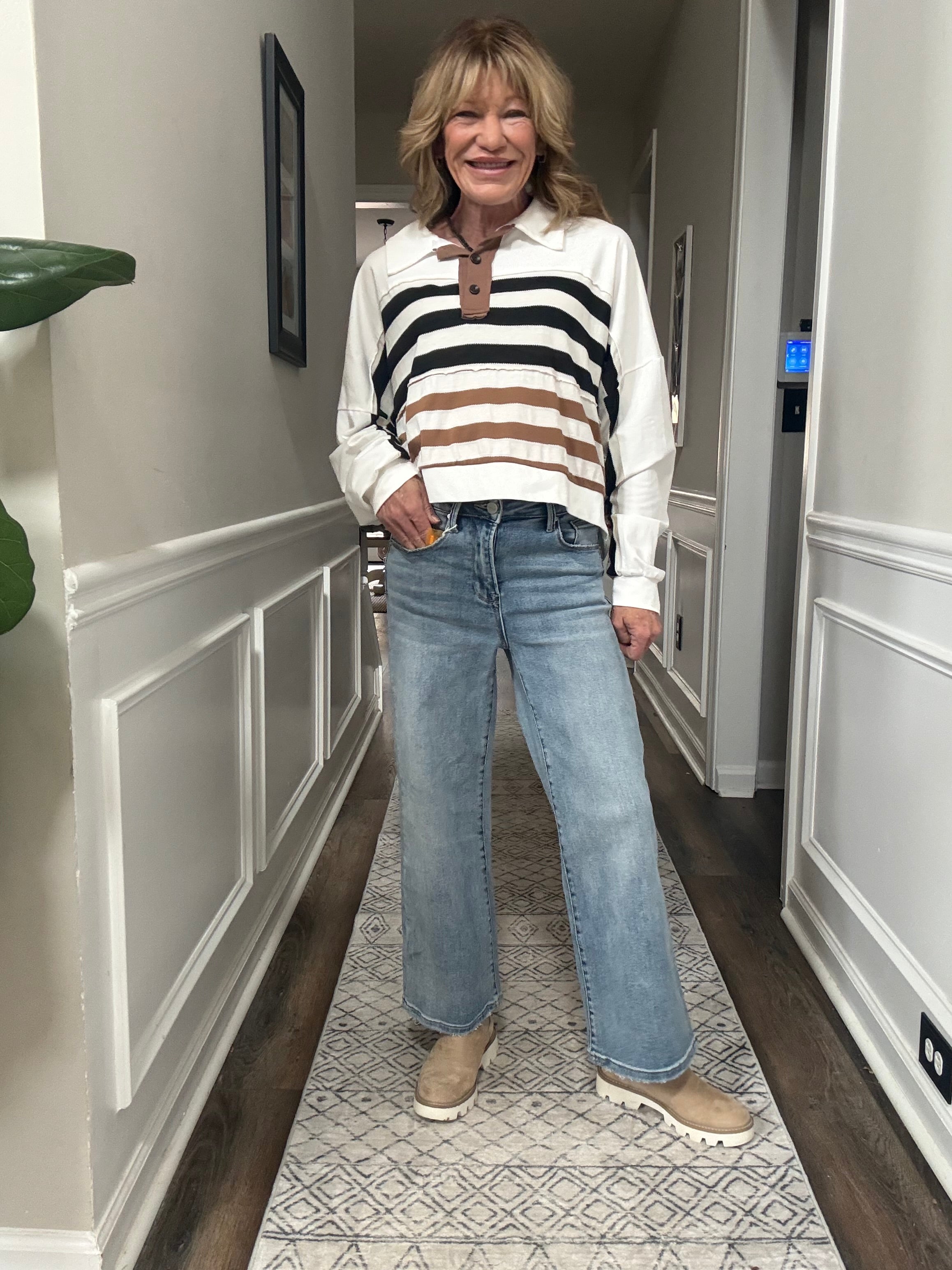 Risen Brand High Rise Jeans Medium Wash