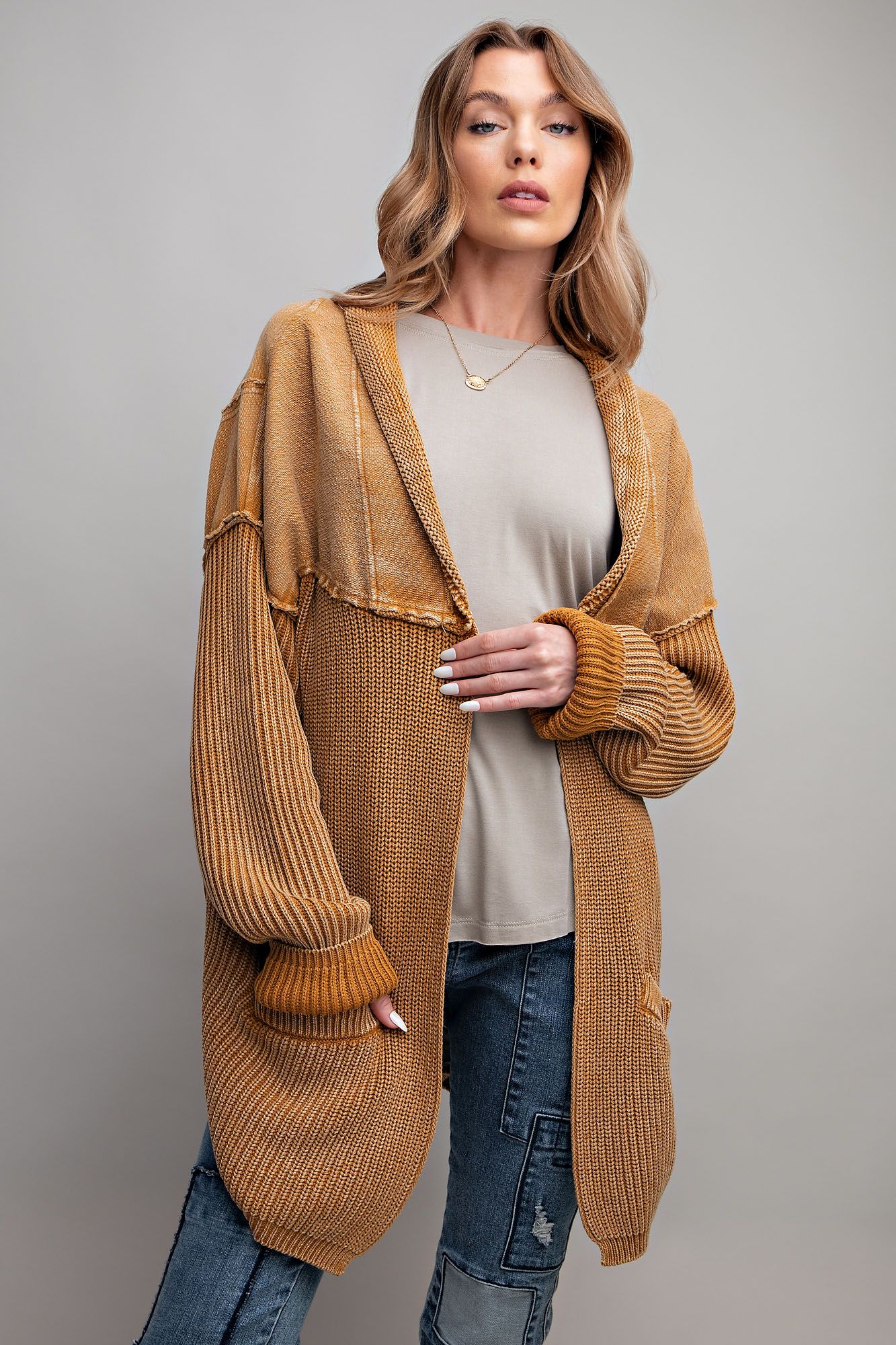 Mineral Washed Cardigan