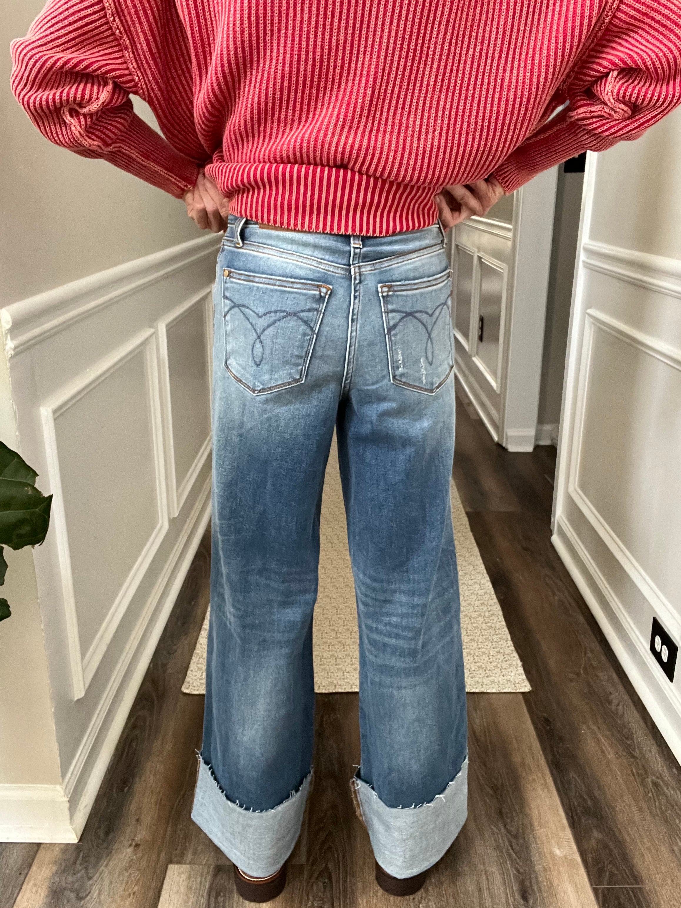 Judy Blue High Waisted Cuffed Jeans