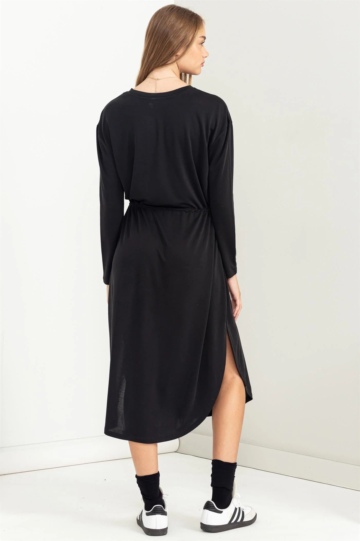 Drawstring Midi Dress