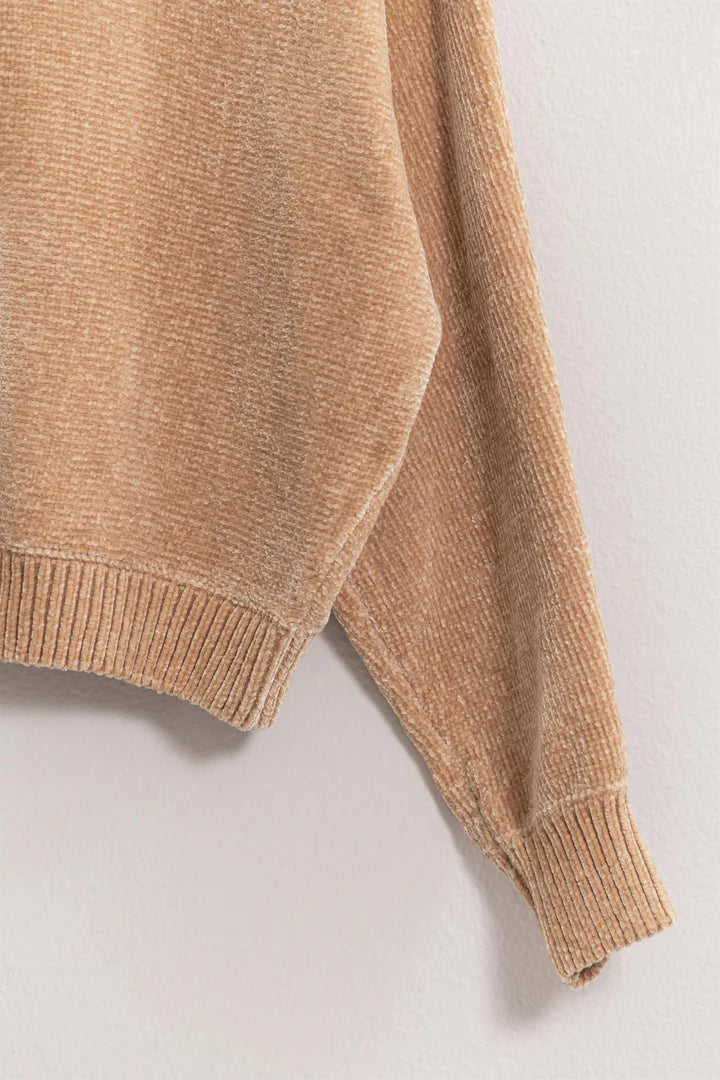 Long sleeve Cozy Sweater in Taupe