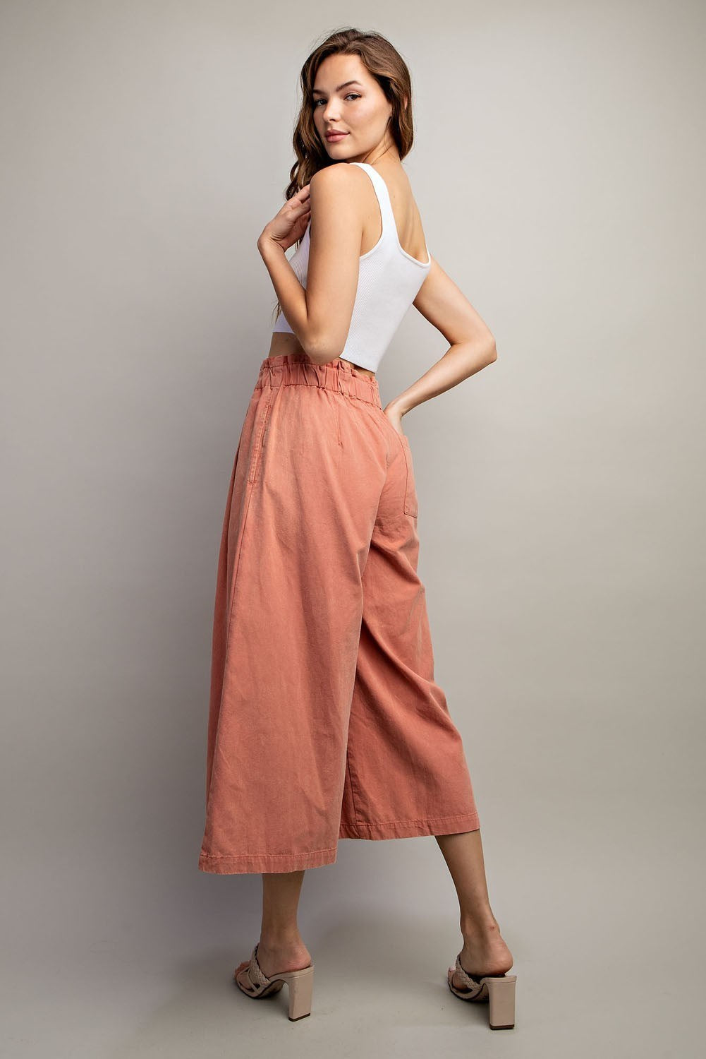 Cropped Pants in Smoky Salmon