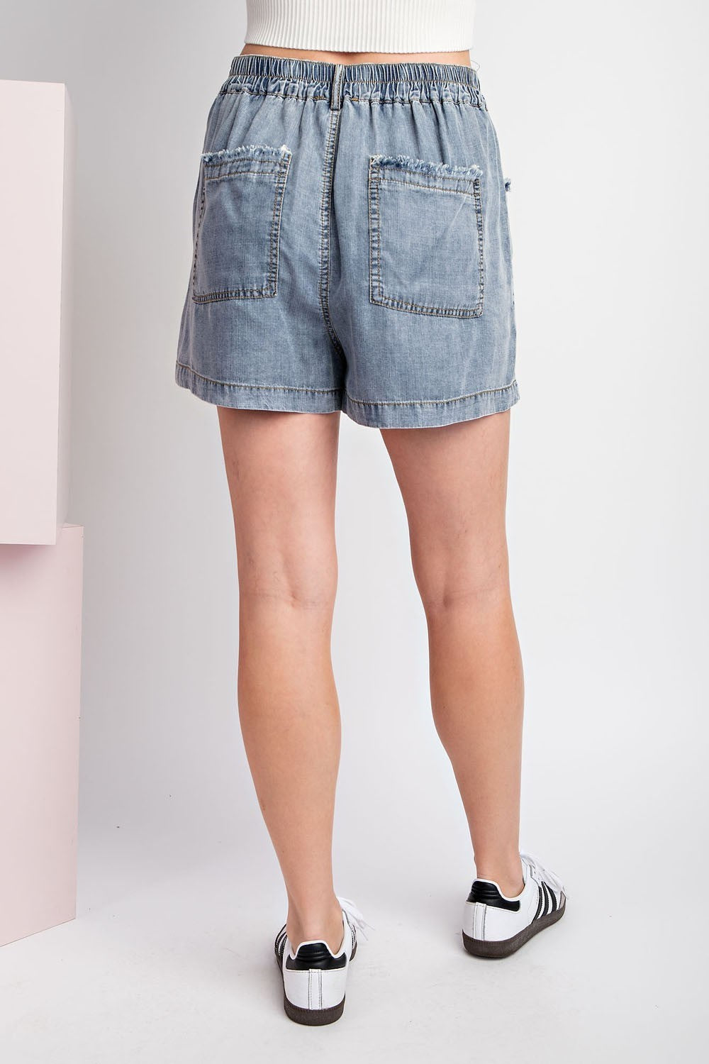 Stone Washed Denim shorts