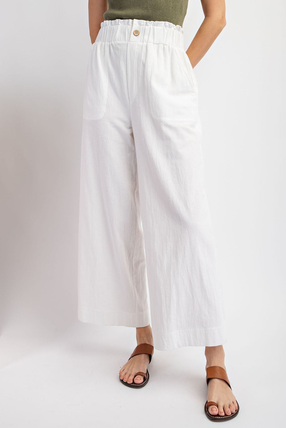 Crop Pants in off white