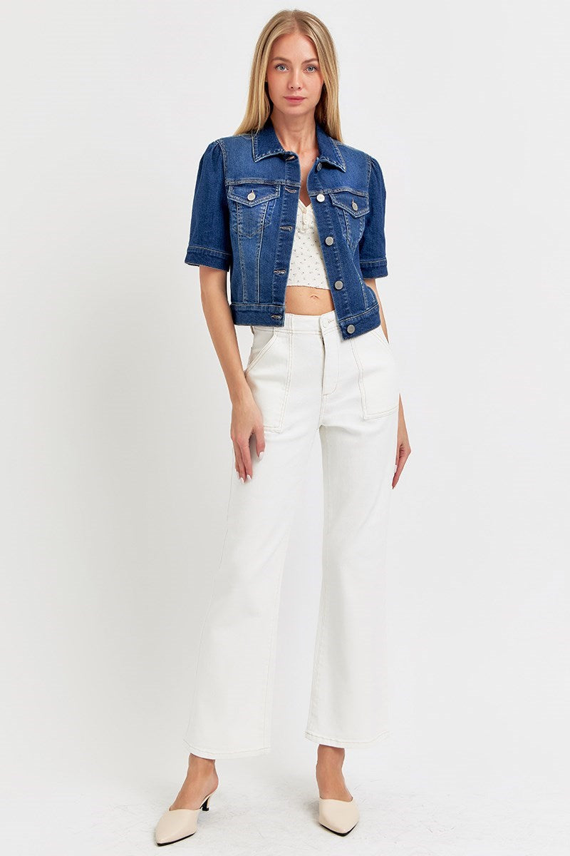Puff Sleeve Crop Jacket