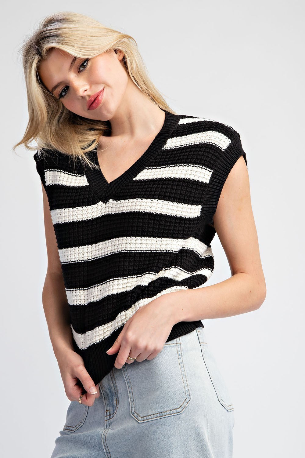 Stripe Sweater Vest