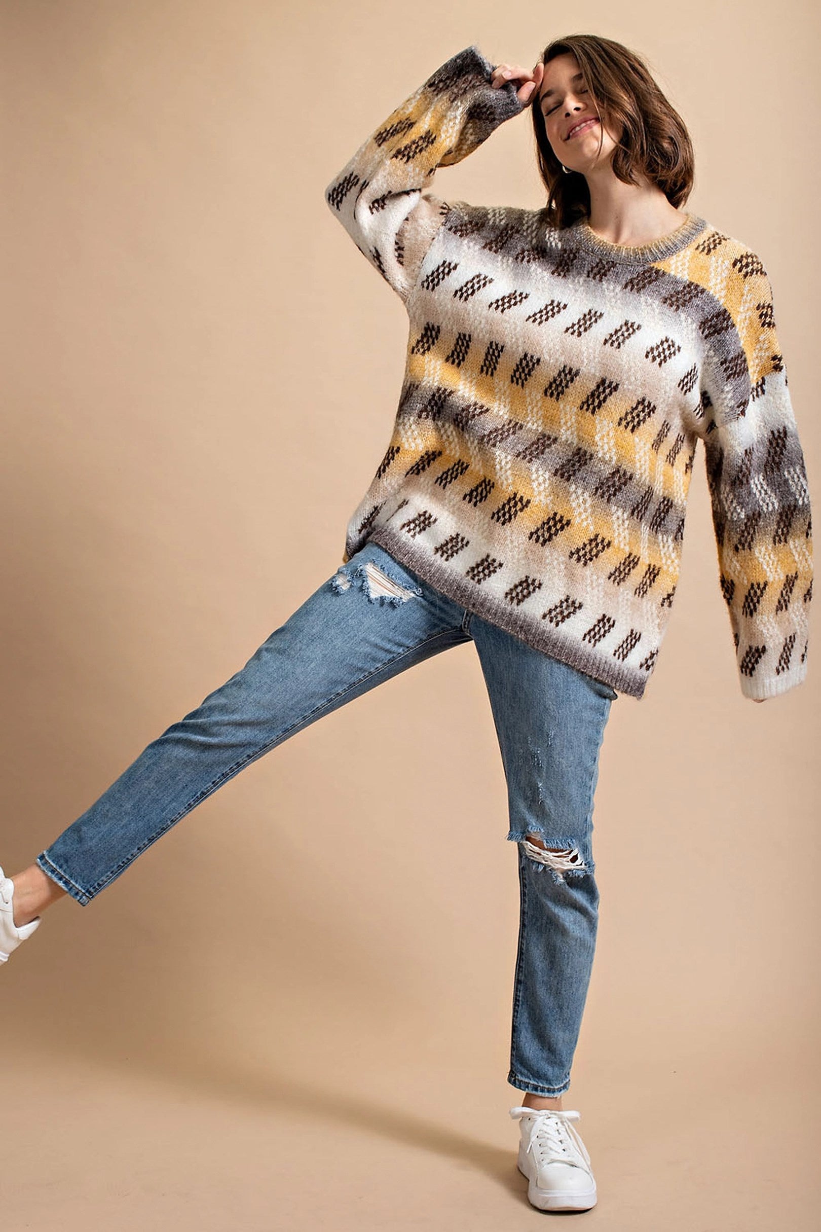 Zig Zag Pattern Sweater