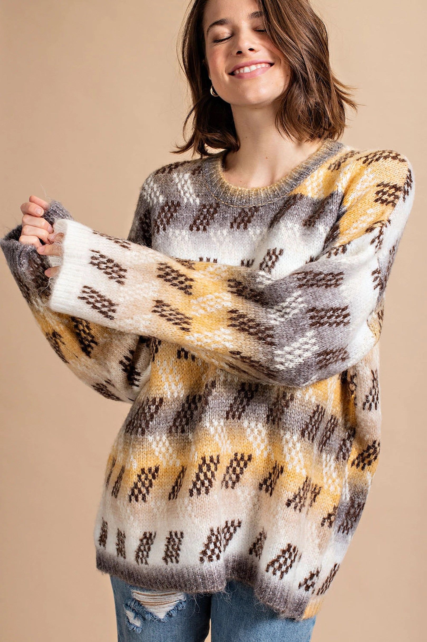 Zig Zag Pattern Sweater