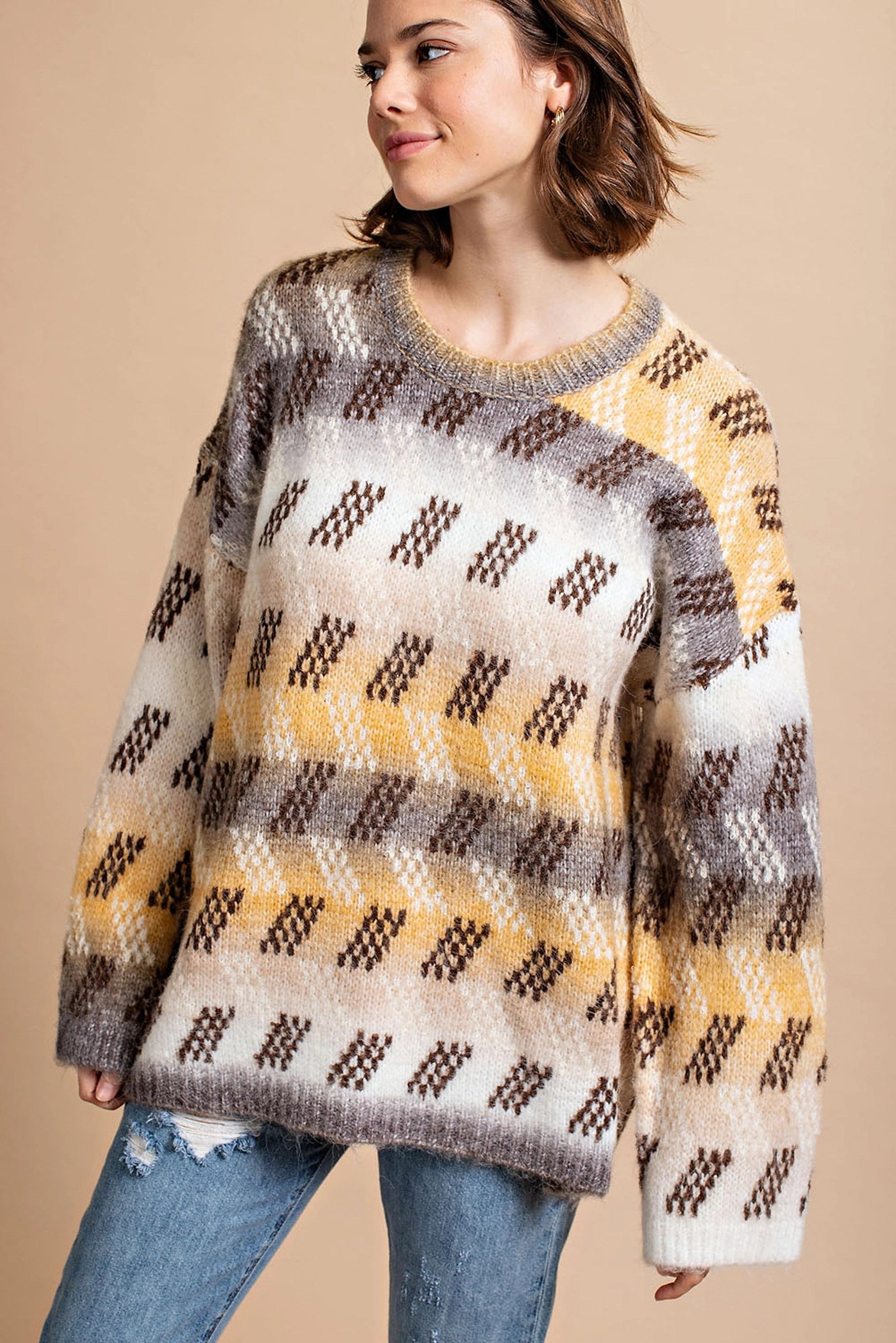 Zig Zag Pattern Sweater