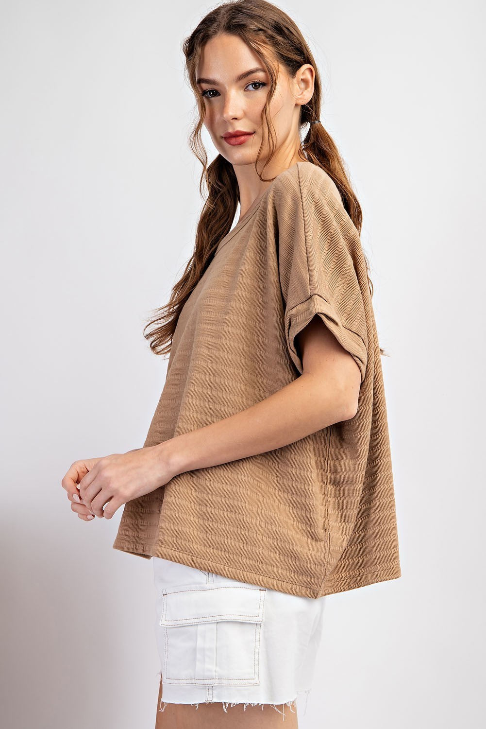 Textured Loose Fit top in 2 colors