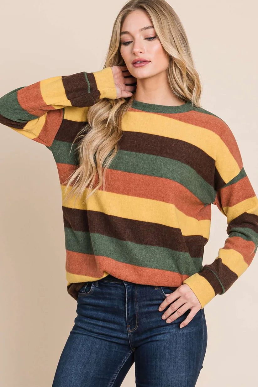 Stripe Long Sleeve Sweater