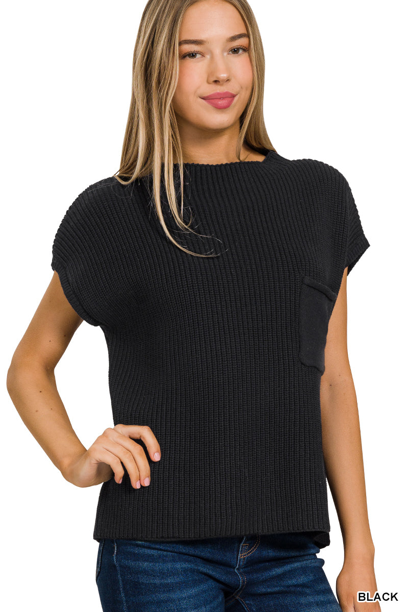 Short Sleeve Sweater in Two Colors