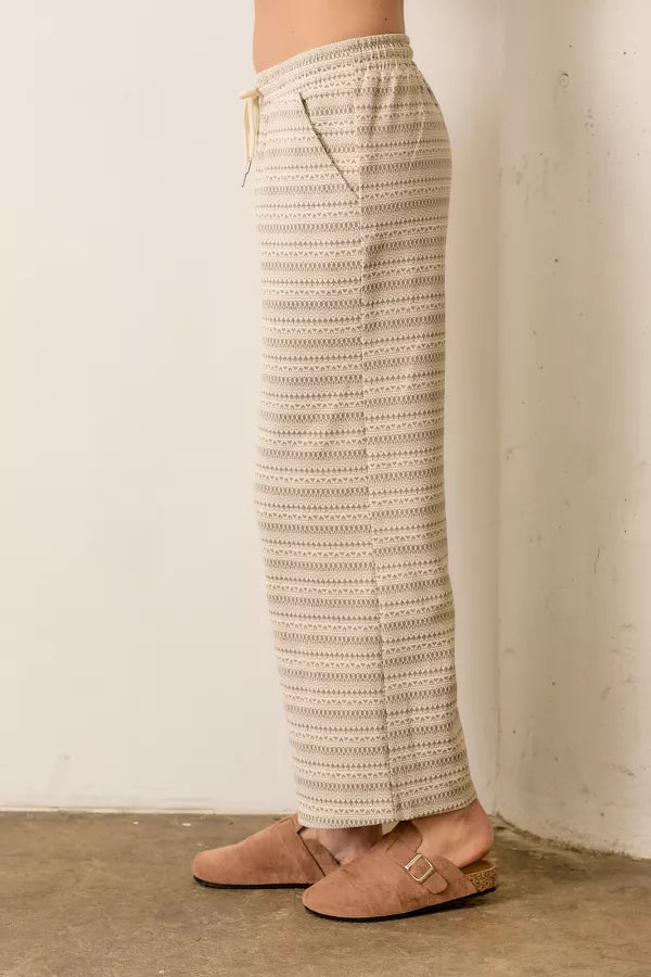 Jacquard Knit Pants in Grey