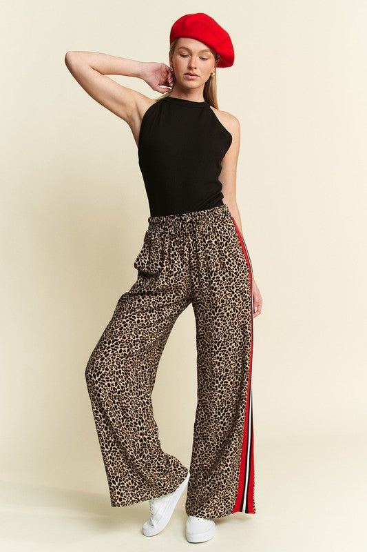 Leopard Contrast Trousers