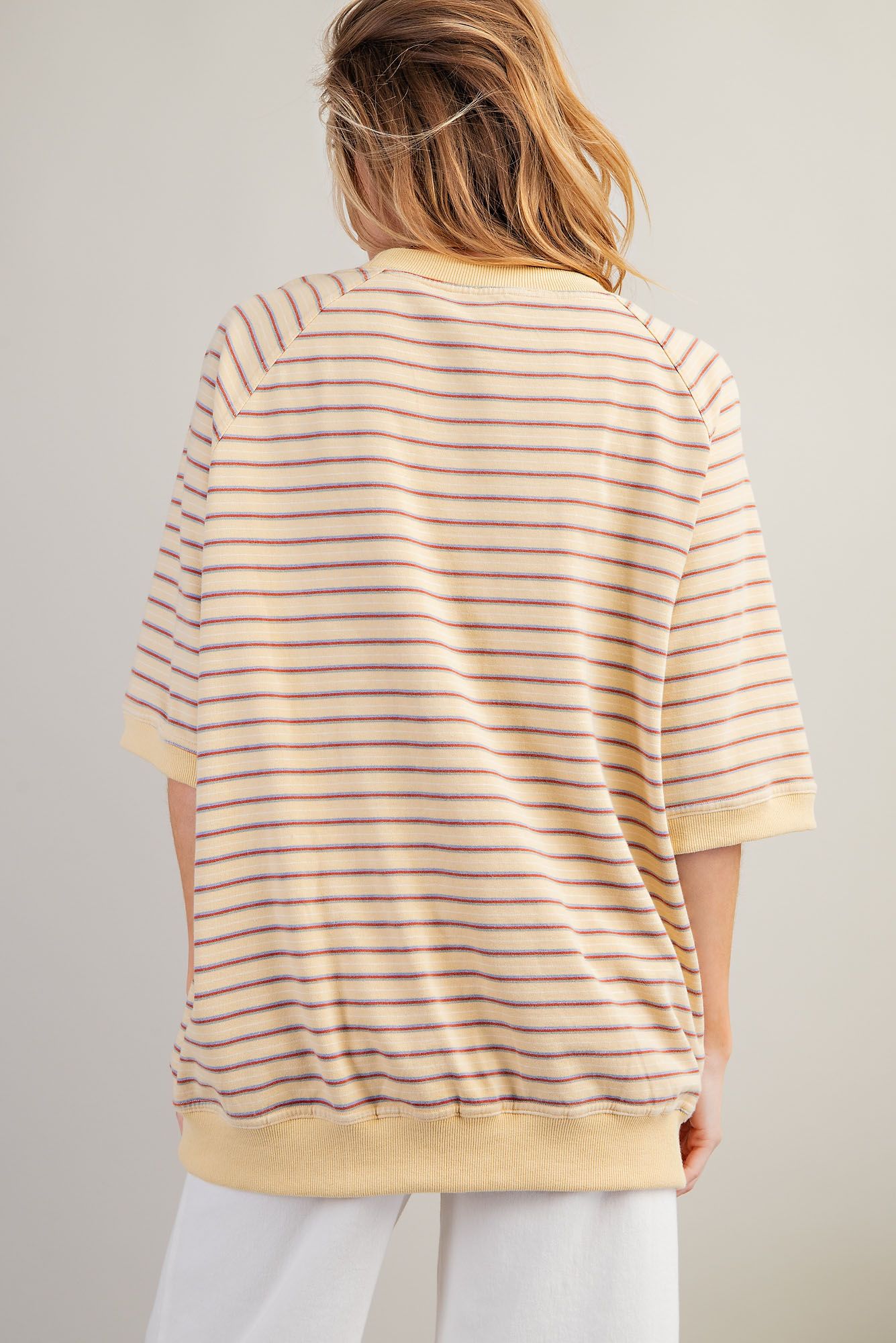 Striped top in Banana