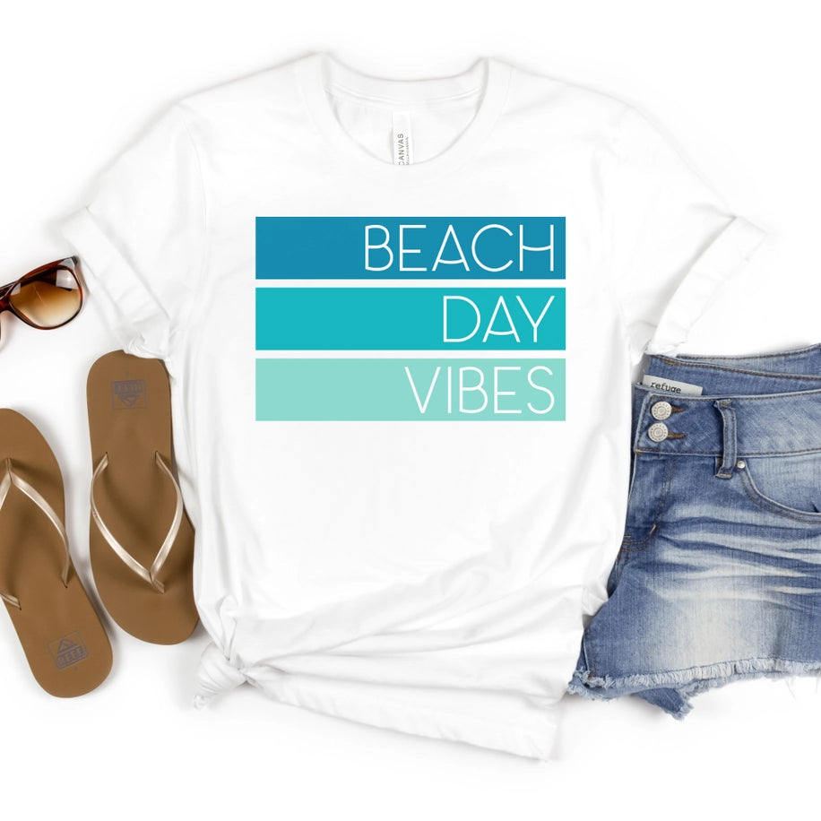 Beach Day Vibes Tee Shirt also in Plus Size