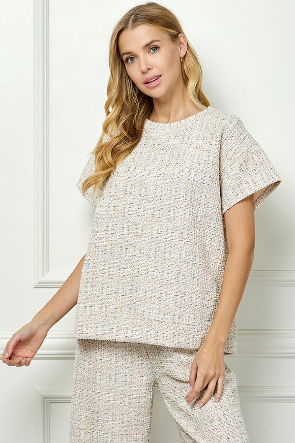 Boucle Top in Tan