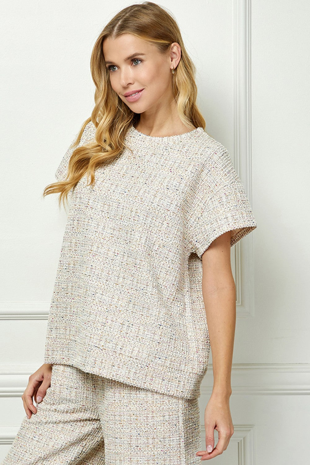 Boucle Top in Tan