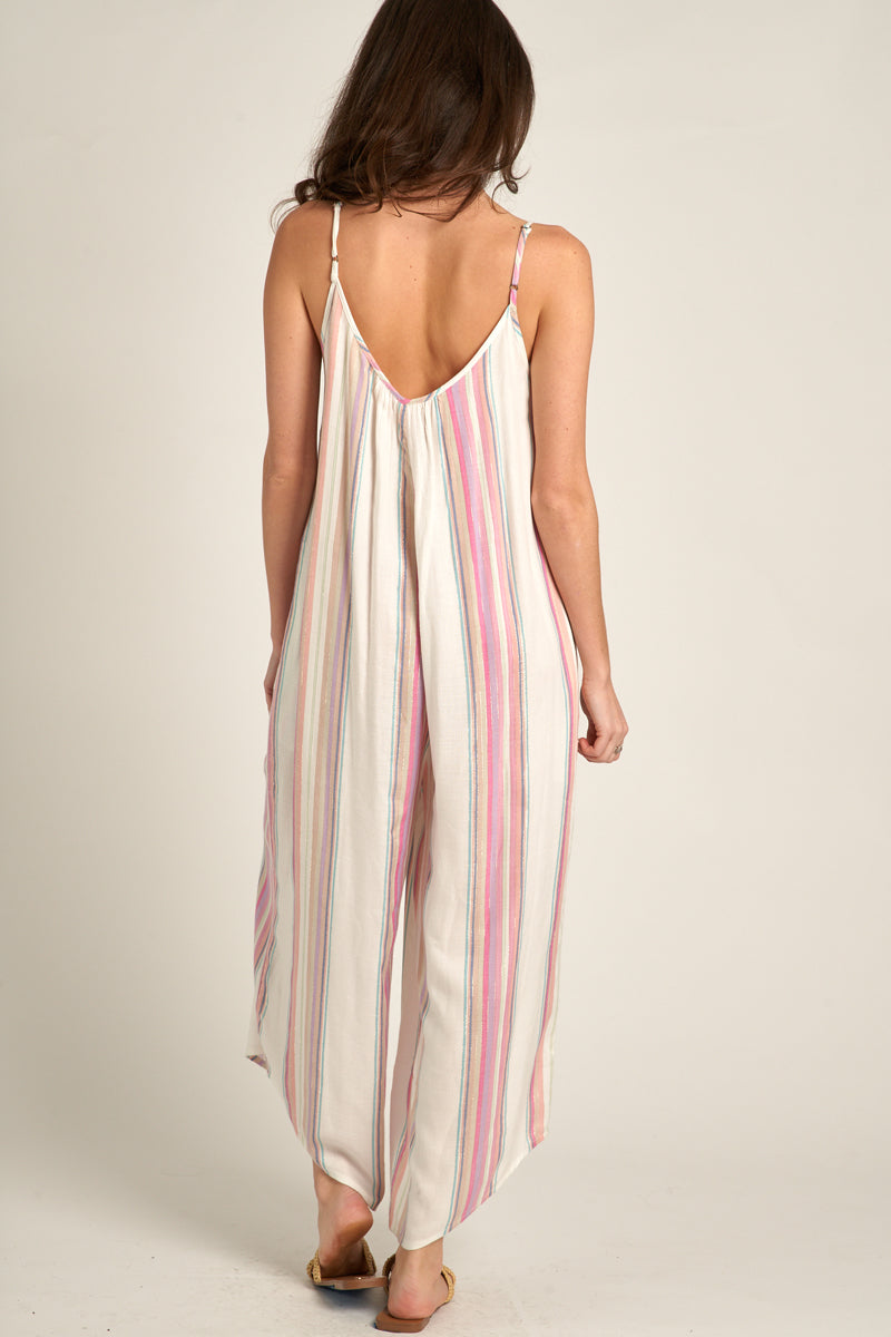 Multi-Colored Stripe Jumpsuit