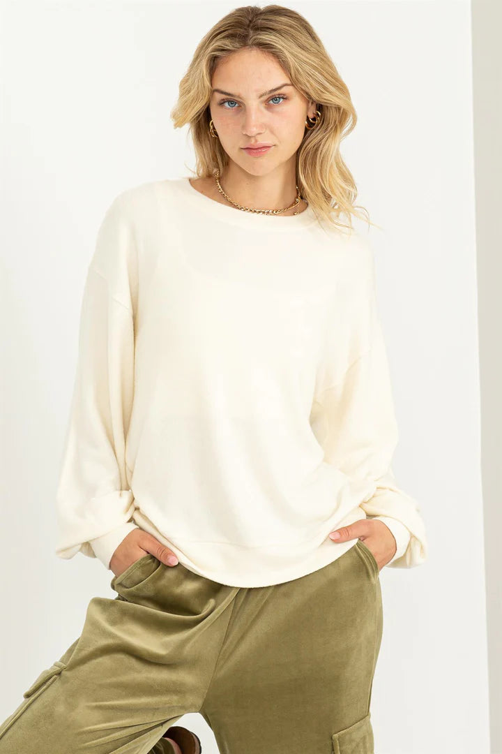 The Bailey Sweatshirt in Cream