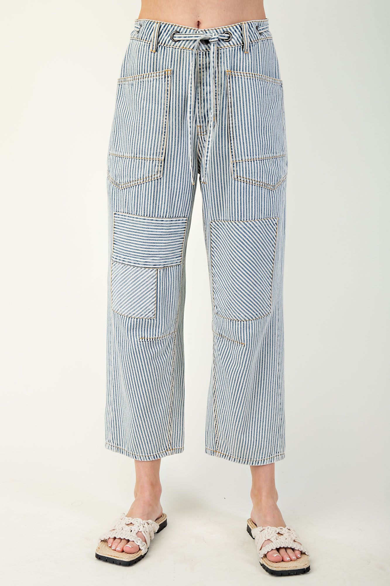 Stripe Washed Twill Jeans