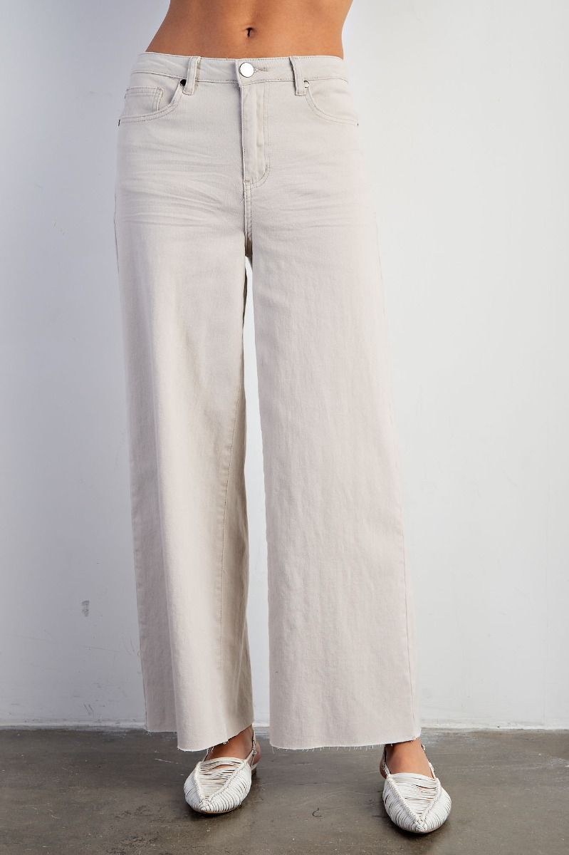 Twill pants in Ecru