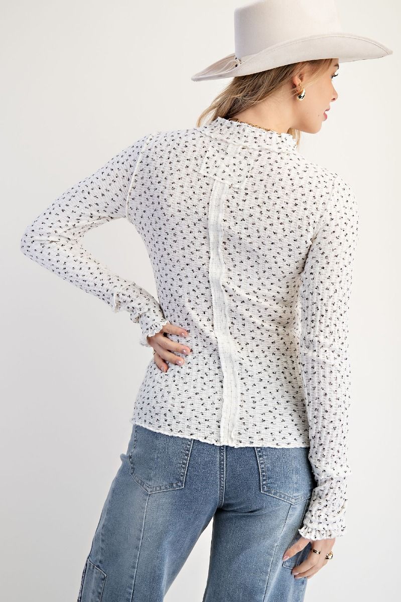 Floral Thermal Fitted Top