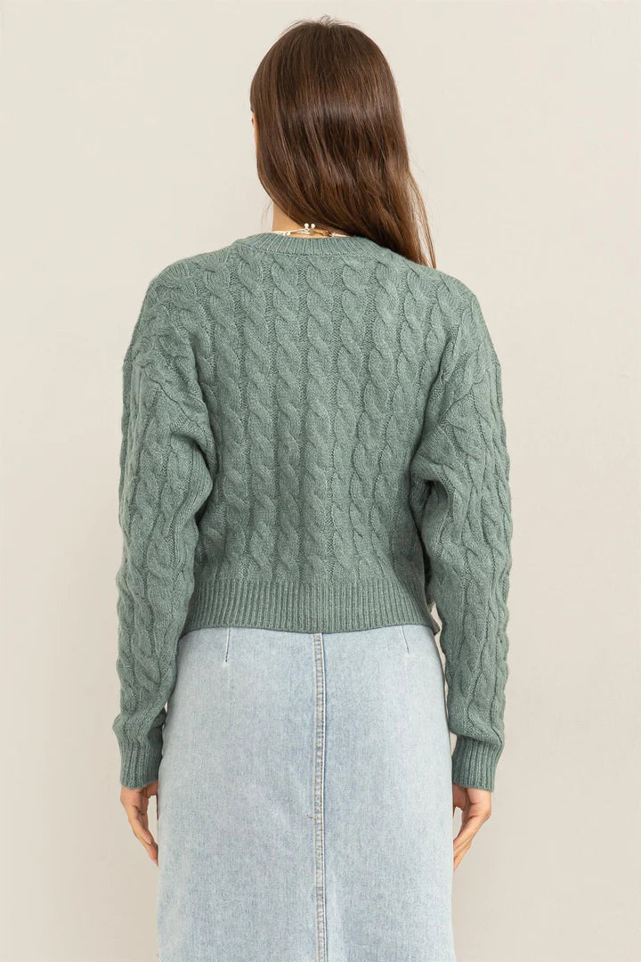 Gray Green Cardigan