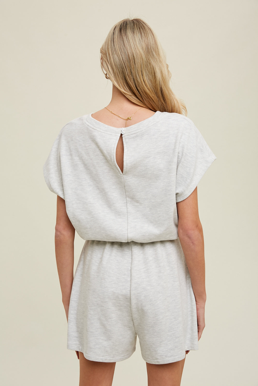 Heathered Dolman Romper in Two Colors