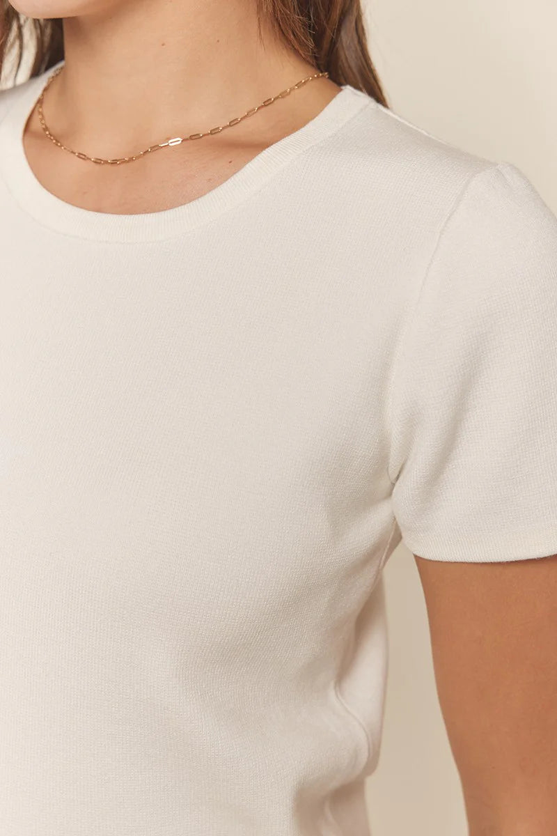 Short Sleeve Round Neck Top