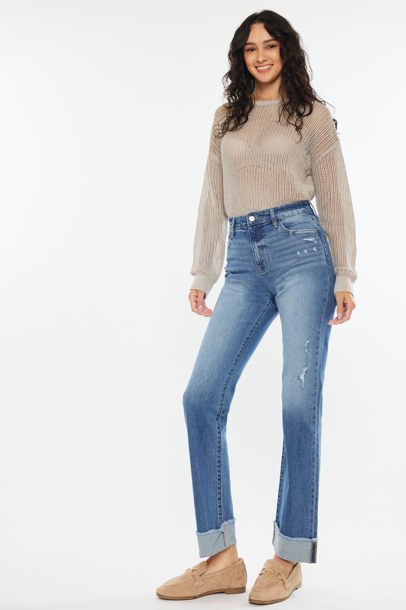 KanCan High Rise Cuffed Jeans