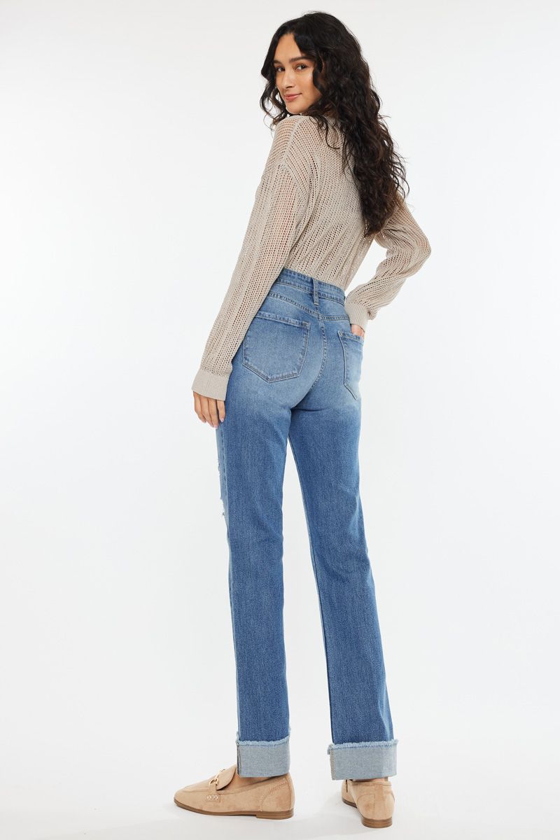 KanCan High Rise Cuffed Jeans