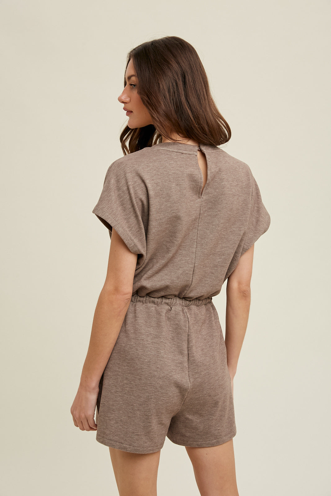 Heathered Dolman Romper in Two Colors