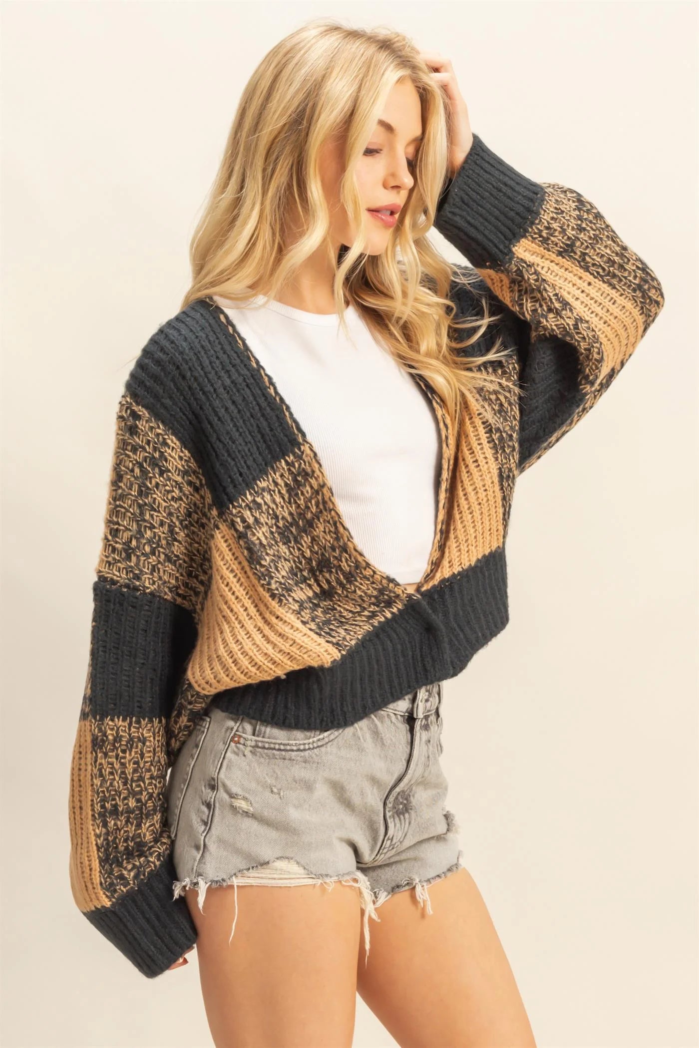Two Tone Cardigan