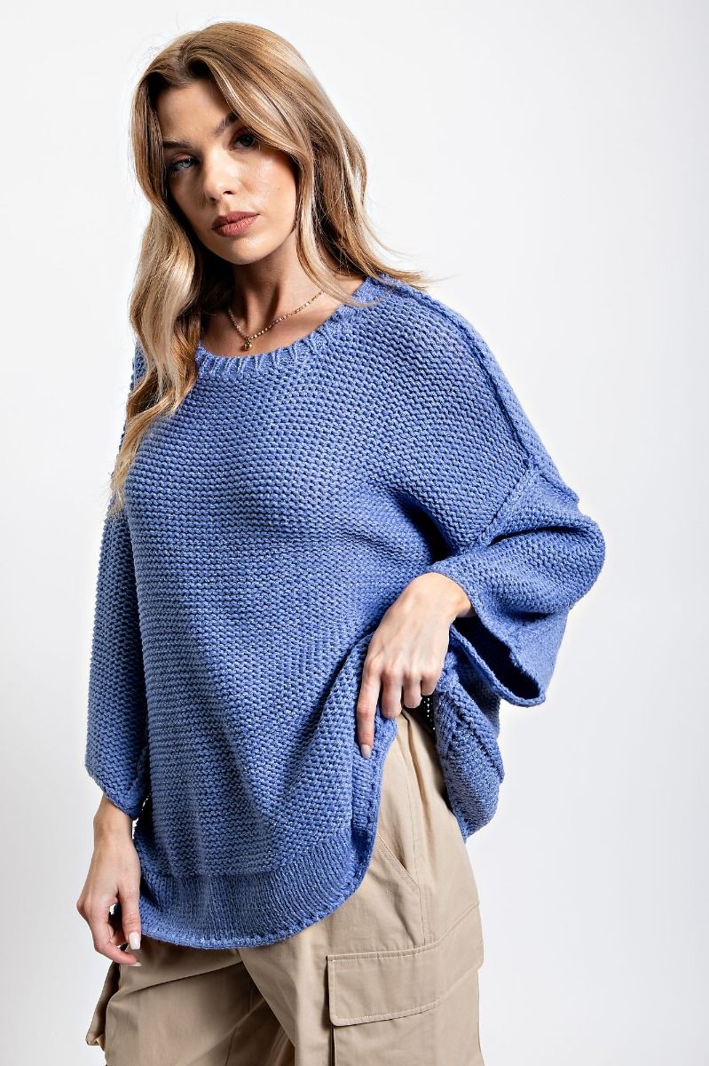 Boxy Dolman in Peri Blue also in Plus Size