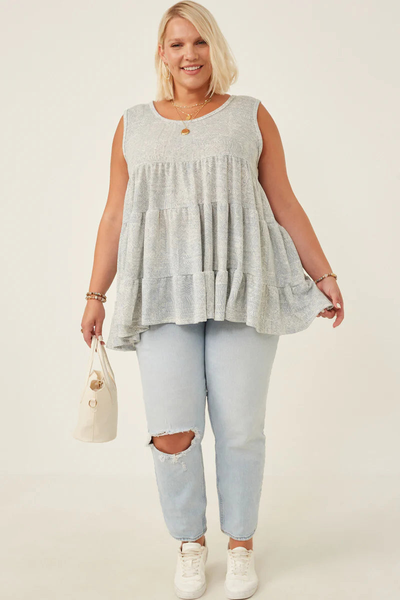 Plus Size Tiered Tank Top