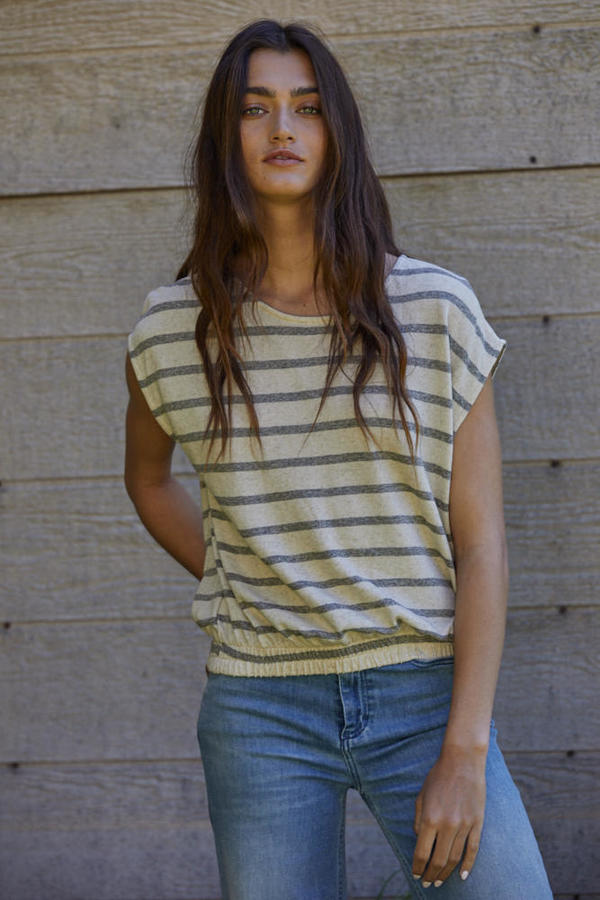 Striped Cotton banded top