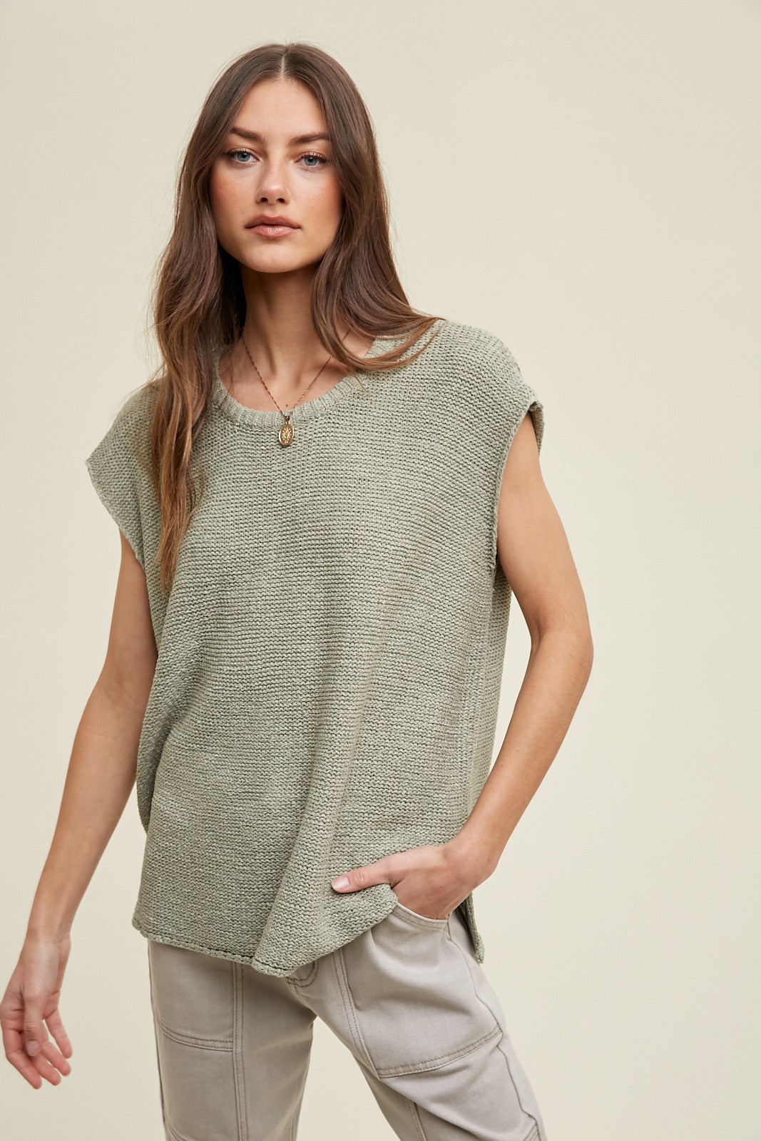 Sweater Vest Top in Two Colors